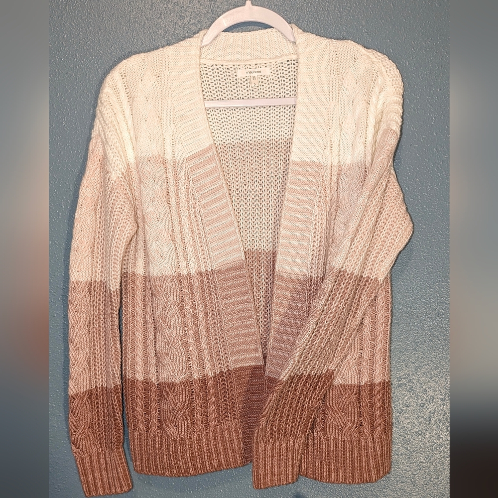 Maurices, S, multi-color pinks/mauve sweater/cardigan